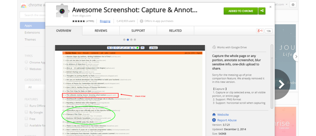 Awesome Screenshot-Best Browser Extensions for Social Media Marketers