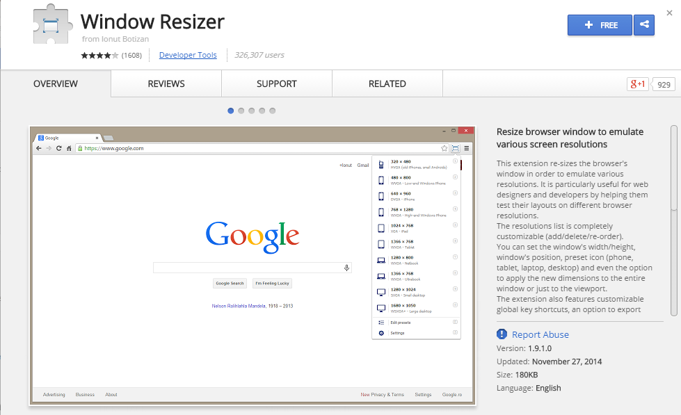 Window Resizer-Best Browser Extensions for Social Media Marketers