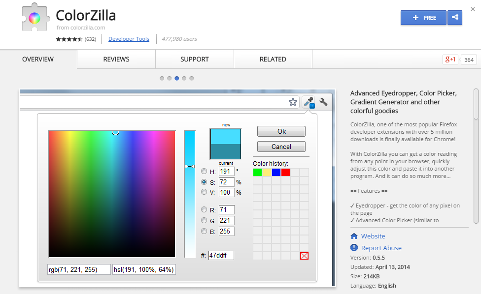 ColorZilla-Best Chrome Extensions for Developers