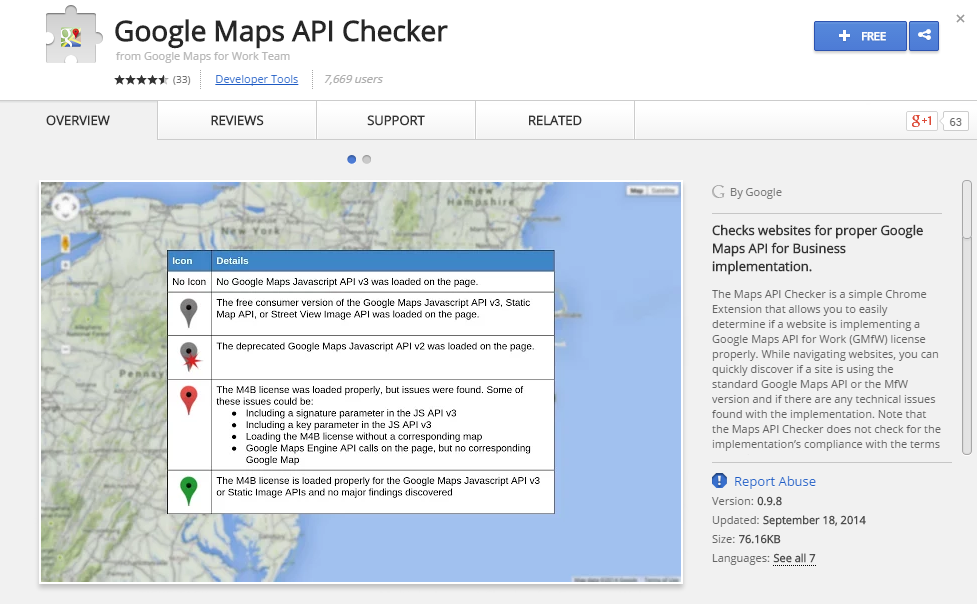Google Maps API Checker-Best Chrome Extensions for Developers