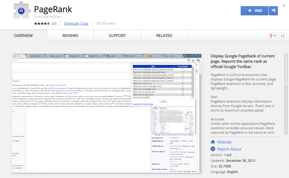 PageRank-Best Chrome Extensions for Developers