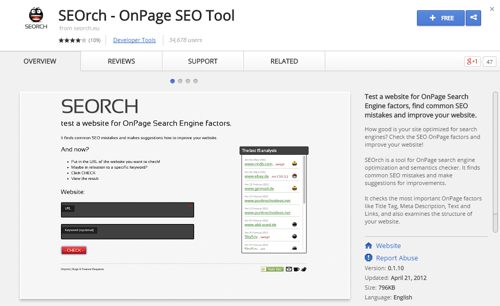 SEOrch OnPage SEO Tool-Best Chrome Extensions for Developers