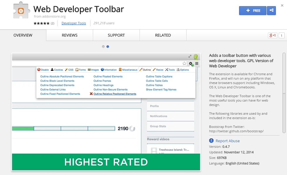 Web Developer Toolbar-Best Chrome Extensions for Developers