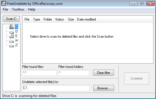 FreeUndelete-Top Free Software Tools to Recover Deleted Data or Files